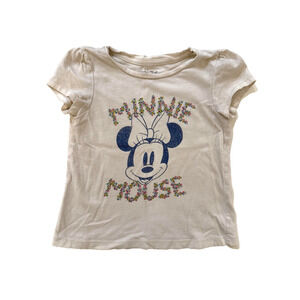 Disney Baby Gap‎ Minnie Mouse Shirt Toddler Girl 3 Years Floral Graphic Tee